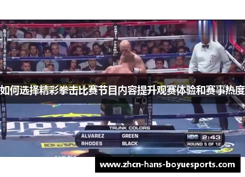 如何选择精彩拳击比赛节目内容提升观赛体验和赛事热度
